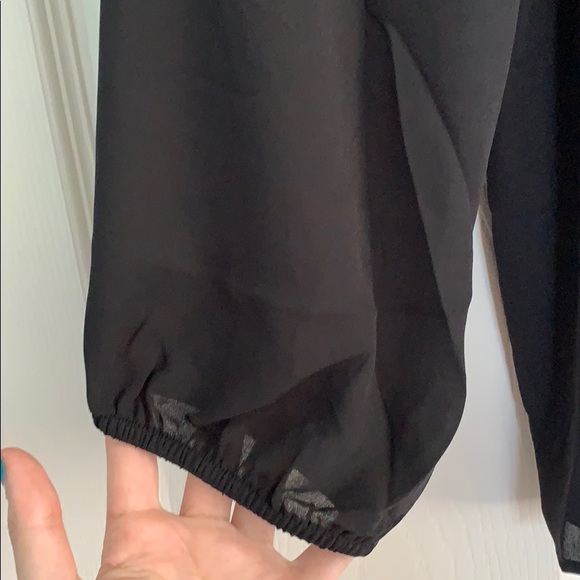 Black Ruffle Off the Shoulder chiffon Top - Picture 4 of 6